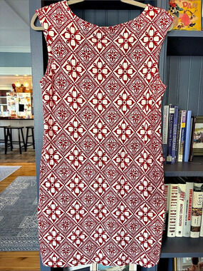 Boden Mini Dress in Red & White Size 4 Like New